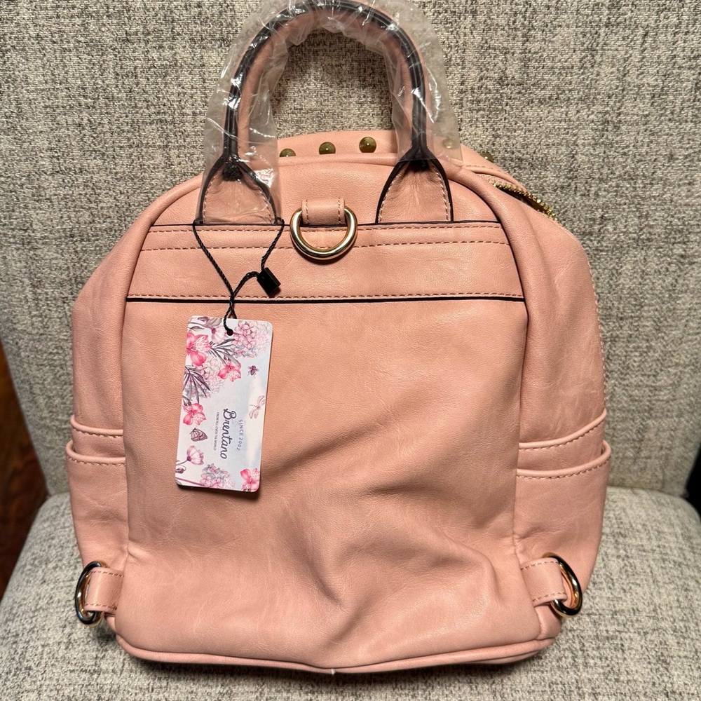 Blush Pink Studded Backpack - Picture 2 of 4